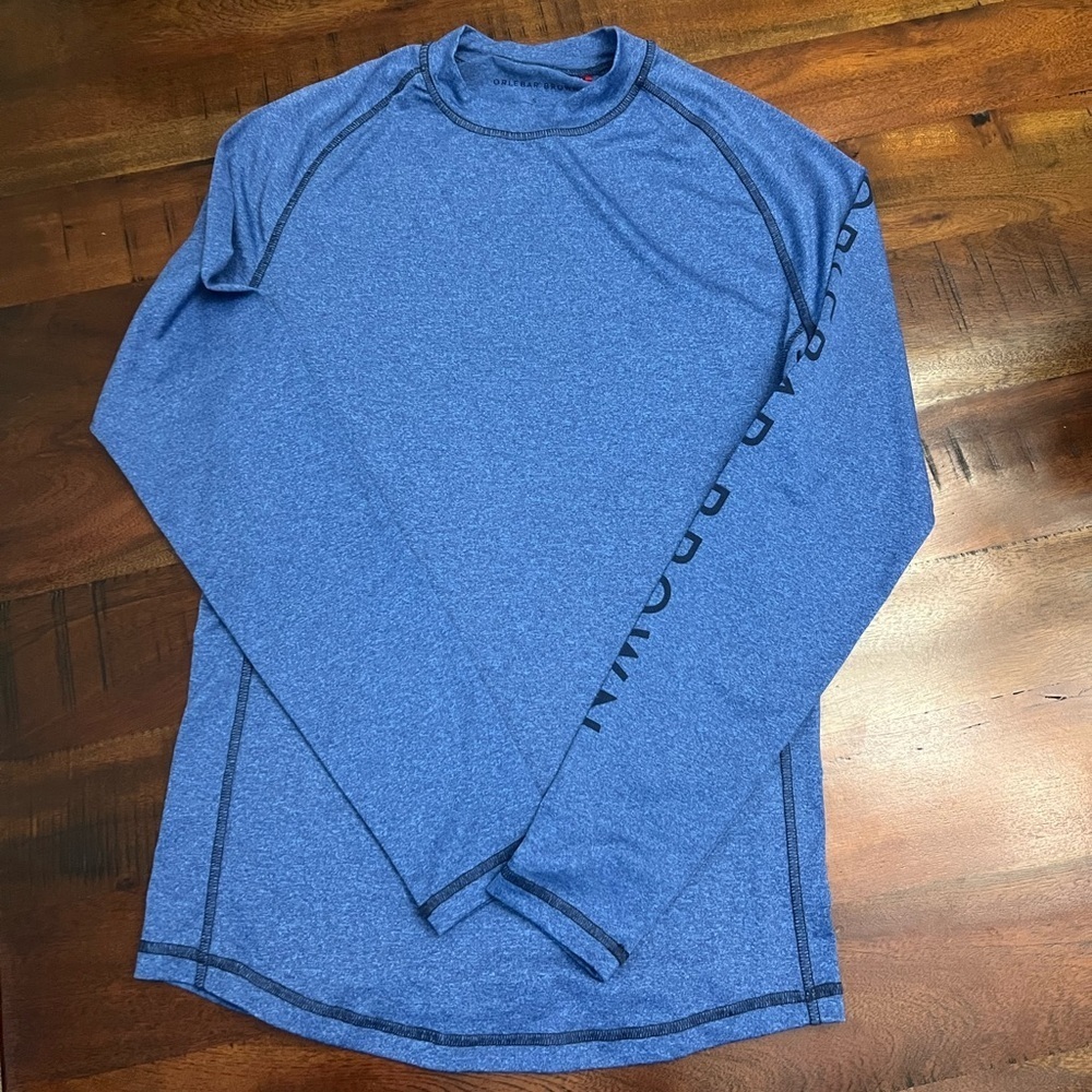 Orlebar Brown Rash Guard Crewneck Long Sleeve Blue Size S Performance Top